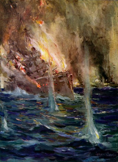 Erster Weltkrieg - Das Sinken der Gneisenau von Cyrus Cuneo